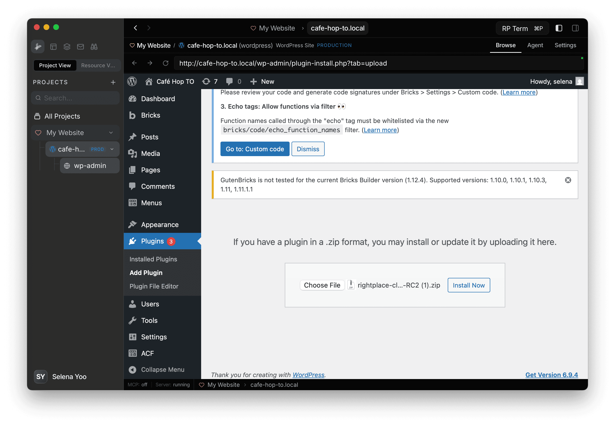 Upload plugin in WordPress