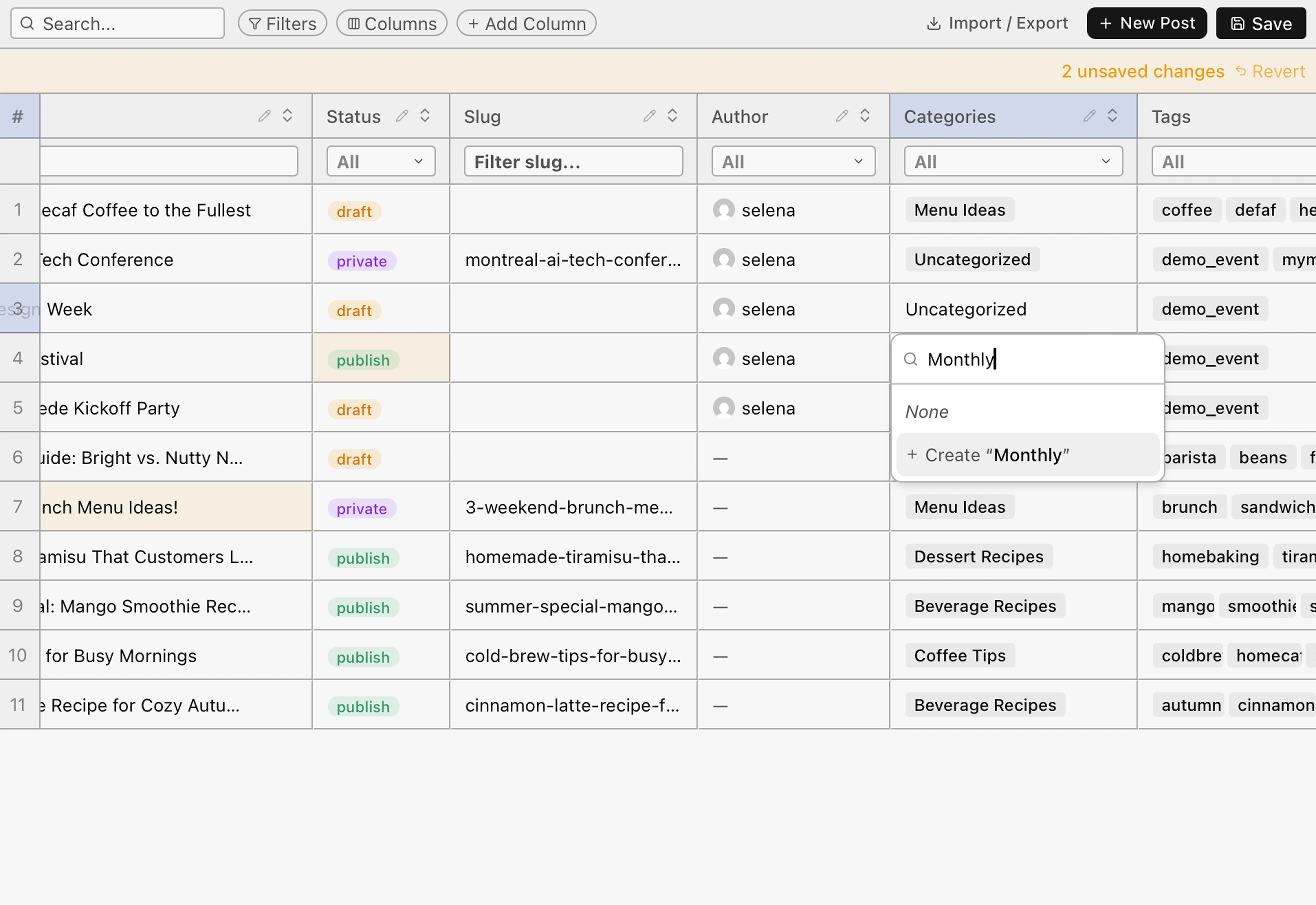 Edit WordPress like a spreadsheet, not a maze of admin screens.